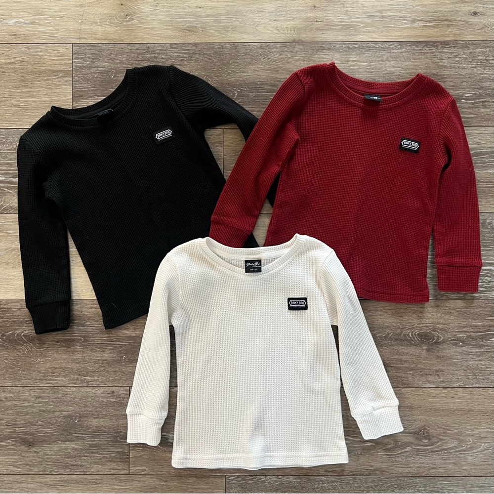 NWOT Little Bipsy 2T Long Sleeve Thermal Shirts (3 pack!)